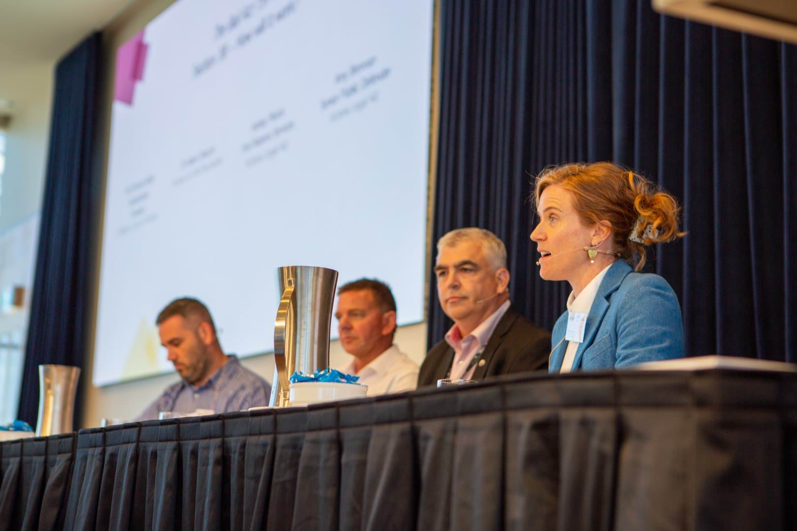 Amy Brennan, Senior Public Defender, Victoria Legal Aid, addresses the conference during the second session of the Bail Reforms Conference.