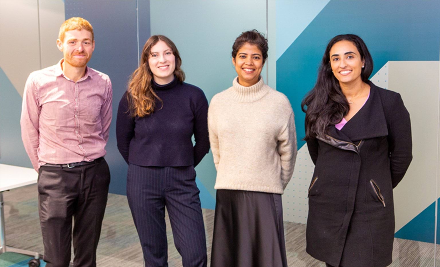 Group photo of Ben Stern, Elenore Holmes, Tonia de Sousa and Christiane Khalil Souta